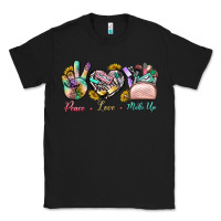 Black Peace Love Make Up Classic Tee - BundleAndBundleShop