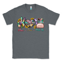 Charcoal Heather Peace Love Make Up Classic Tee - BundleAndBundleShop