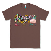 Chestnut Peace Love Make Up Classic Tee - BundleAndBundleShop