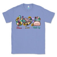 Colony Blue Peace Love Make Up Classic Tee - BundleAndBundleShop
