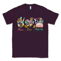 Plum Peace Love Make Up Classic Tee - BundleAndBundleShop