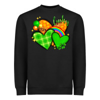St Patricks Day Hearts Png Heavyweight Sweatshirt | Teevron