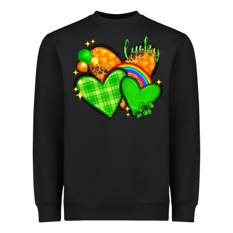 St Patricks Day Hearts Png Heavyweight Sweatshirt by NancyCooperArtShop | Teevron