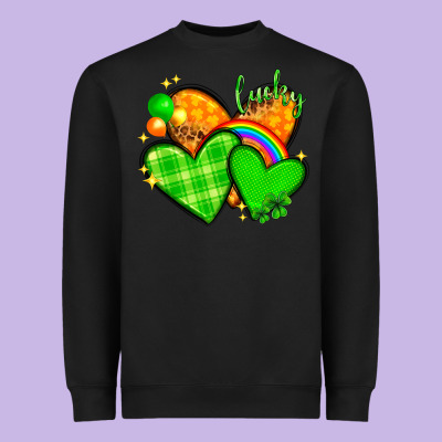 St Patricks Day Hearts Png Heavyweight Sweatshirt Designed By Nancycooperartshop