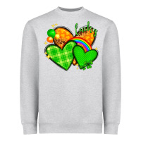 Heather Grey st patricks day hearts png Heavyweight Sweatshirt - NancyCooperArtShop