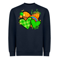 Navy st patricks day hearts png Heavyweight Sweatshirt - NancyCooperArtShop