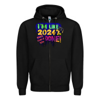 Black i'm like 2024 done Zipper Hoodie - CowGirlArtShop