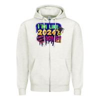Oatmeal Heather i'm like 2024 done Zipper Hoodie - CowGirlArtShop