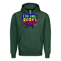 Sports Green i'm like 2024 done Zipper Hoodie - CowGirlArtShop