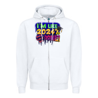 White i'm like 2024 done Zipper Hoodie - CowGirlArtShop