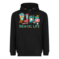 Black Dental Life Dentist Coffee Cups Heavyweight Hoodie - FaDigitalArtStudio