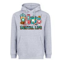Heather Grey Dental Life Dentist Coffee Cups Heavyweight Hoodie - FaDigitalArtStudio