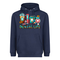Navy Dental Life Dentist Coffee Cups Heavyweight Hoodie - FaDigitalArtStudio