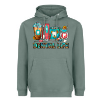 Dental Life Dentist Coffee Cups Heavyweight Hoodie | Teevron