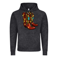 Vintage Black cowboy boots christmas Vintage Hoodie - RanaPortraitStore