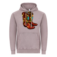 Vintage Zinc cowboy boots christmas Vintage Hoodie - RanaPortraitStore
