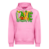 Fuchsia Pink love st patricks day Urban Hoodie - CowhideDigitalArt
