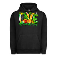 Pigment Black love st patricks day Urban Hoodie - CowhideDigitalArt