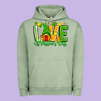 Love St Patricks Day Urban Hoodie Designed By Cowhidedigitalart