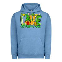 Pigment Pebble Blue love st patricks day Urban Hoodie - CowhideDigitalArt