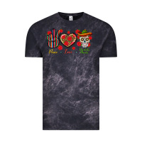 Cloud Black Peace Love Dia De Los Muertos Vintage Tee - BundleAndBundleShop