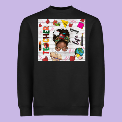Afro Teacher Life Heavyweight Sweatshirt Designed By Nancycooperartshop