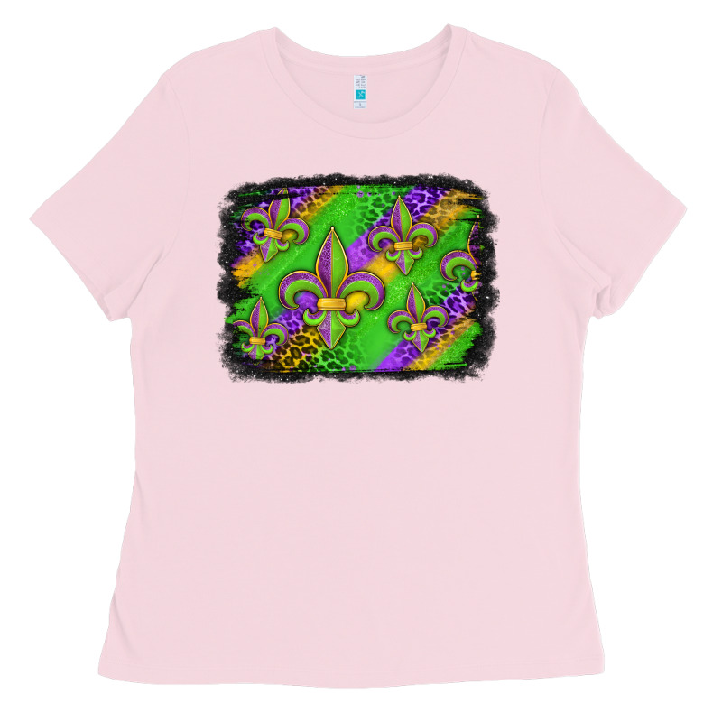 Mardi Gras Fleur De Lis Background Ladies Tee by Jasminsmagicworld | Teevron