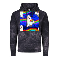 Cloud Black Pride lgbtq ghosts and heart with rainbow seamless Vintage Hoodie - BundleAndBundleShop