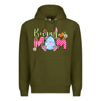 Army Green Easter Day Bunny mom Premium Hoodie - OliviaCreatesArt