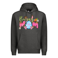 Charcoal Heather Easter Day Bunny mom Premium Hoodie - OliviaCreatesArt