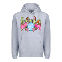 Heather Grey Easter Day Bunny mom Premium Hoodie - OliviaCreatesArt
