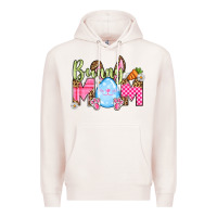 Pale Pink Easter Day Bunny mom Premium Hoodie - OliviaCreatesArt