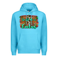 Ocean Blue go sit on a cactus Premium Hoodie - JahusDesignShop