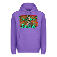 Purple go sit on a cactus Premium Hoodie - JahusDesignShop