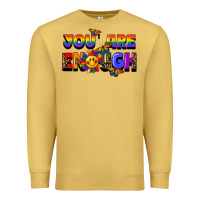 Antique Gold you are enough Premium Sweatshirt - FaDigitalArtStudio