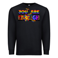 Black you are enough Premium Sweatshirt - FaDigitalArtStudio