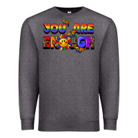 Charcoal Heather you are enough Premium Sweatshirt - FaDigitalArtStudio