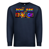 Navy you are enough Premium Sweatshirt - FaDigitalArtStudio