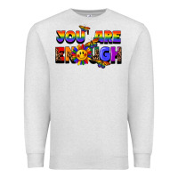 Oatmeal Heather you are enough Premium Sweatshirt - FaDigitalArtStudio