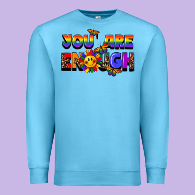 You Are Enough Premium Sweatshirt Designed By Fadigitalartstudio