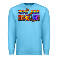 Ocean Blue you are enough Premium Sweatshirt - FaDigitalArtStudio