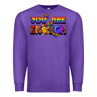 Purple you are enough Premium Sweatshirt - FaDigitalArtStudio