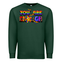 Sports Green you are enough Premium Sweatshirt - FaDigitalArtStudio