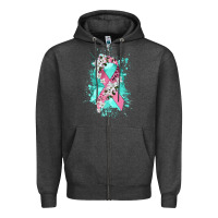 Charcoal Heather cancer ribbon Zipper Hoodie - CowGirlArtShop