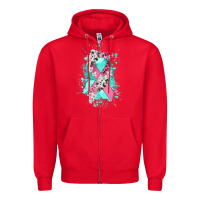 Red cancer ribbon Zipper Hoodie - CowGirlArtShop
