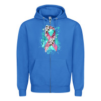 True Royal cancer ribbon Zipper Hoodie - CowGirlArtShop