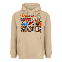 Mushroom I Run On Coffee And Soccer Frappe Heavyweight Hoodie - FaDigitalArtStudio