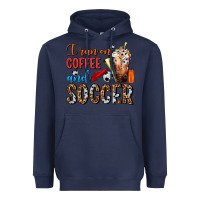 Navy I Run On Coffee And Soccer Frappe Heavyweight Hoodie - FaDigitalArtStudio
