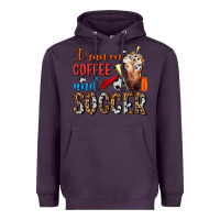 Plum I Run On Coffee And Soccer Frappe Heavyweight Hoodie - FaDigitalArtStudio