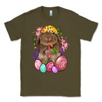 Army Green Rabbit And Carrot Easter Classic Tee - BundleAndBundleShop